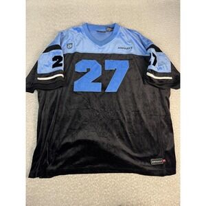 Asphalt Legend Shirt Mens 3XL‎ Black Blue Velour V Neck 27 Jersey Short Sleeve
